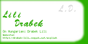 lili drabek business card